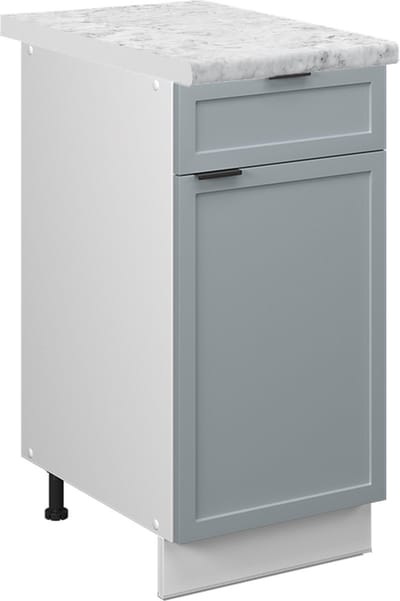 Vicco Fame-Line Keukenonderkast – 40 cm, WB Marmer Licht blauw-grijs