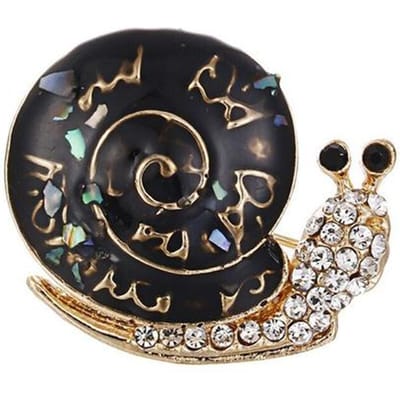 Retro Cartoon Slak Broche Email Druipend Insect Serie Broche Broche Mannen En Vrouwen Kleding Gesp zwart