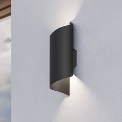 EGLO Montarello Wandlamp Buiten - 27.5 cm - Zwart - Instelbaar wit licht (warm, neutraal en daglicht)