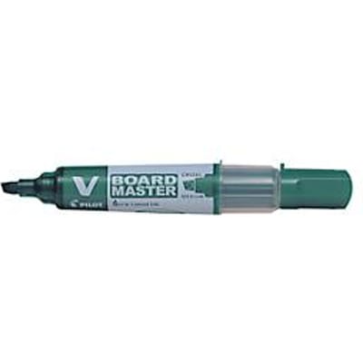 Whiteboard marker PILOT V-Board Master, navulbaar, inktniveau-indicator, wigvormige punt, groen, 1 st.