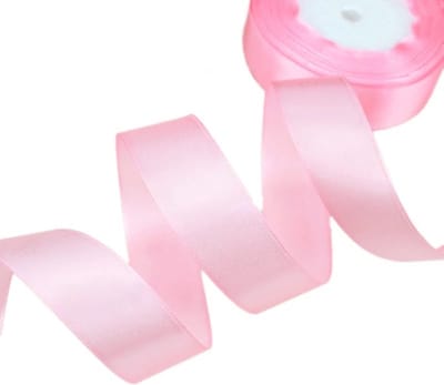WiseGoods Premium Satijn Lint 25mm - Pastel Kleuren Linten - Hobby Accessoires - DIY - Knutselen - Knutsel Ribbon - Roze - 22M