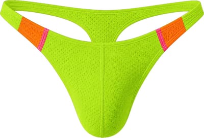 Barcode Berlin Thong RONAK Green-Orange-Pink - MAAT S - Heren Ondergoed - String voor Man - Mannen Thong