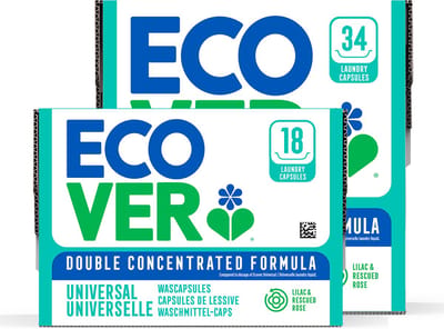 Ecover Universal - Waspods - 18 + 34 stuks - 3-in-1 werking - Dubbel geconcentreerde formule - Plantaardig & Biologisch afbreekbaar