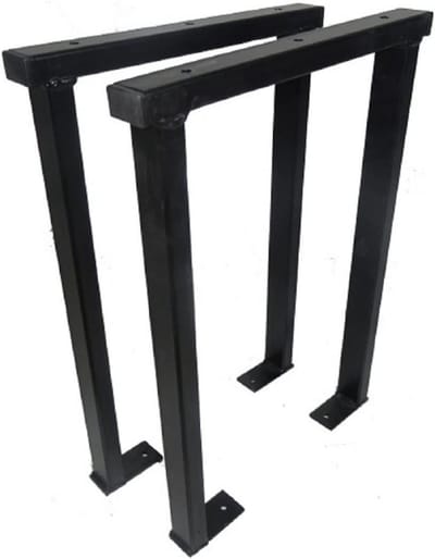 QLS Bankbenen Bankframe Tuinbank Benen uit staal DIY zwart 2 stuks (Köln)