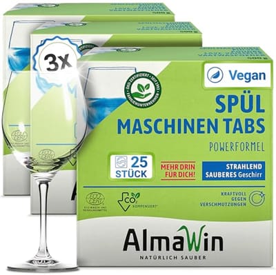 Vaatwastabletten met Powerformule voor Stralend Schoon Servies - Eco Vaatwassertabs - Krachtige Afwastabletten - Fosfaatvrij, Biologisch en Veganistisch