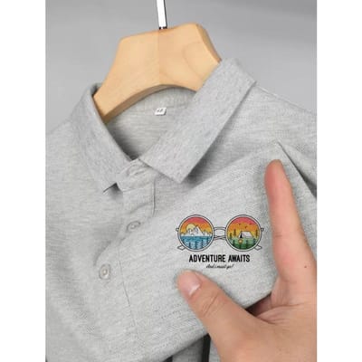T-shirt à Manches Courtes Homme Mode Été Nouvelle Marque Tendance Revers Vêtements de Travail Hauts Décontracté Polyvalent Polo 3XL beige