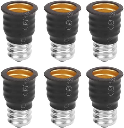 Golden crown - E12 naar E14 adapter - lampadapter - geschikt voor gloeilampen - 6 stuks - eenvoudig te gebruiken - veelzijdig toepasbaar