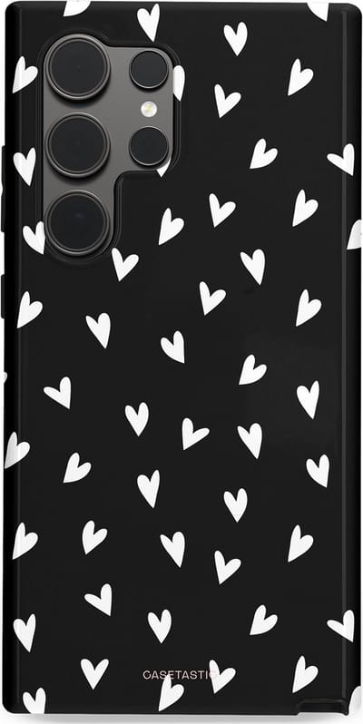 Casetastic Hoesje Geschikt voor Samsung S24 Ultra - Stijlvolle Beschermende Duo-layer Case - Stippen Hart