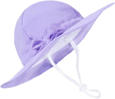 Baby Zonnehoed - Kinderen Hoed - Buiten Spelen - UV Bescherming SPF 50+ - 4-8 Jaar - Lila