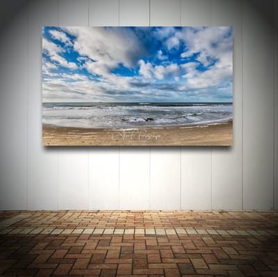 Foto op Canvas - Strand AlexF042 – Formaat 120 x 80cm - Wanddecoratie - Muurdecoratie woonkamer - Slaapkamer decoratie - Kamer accessoires - Schilderijen op canvas