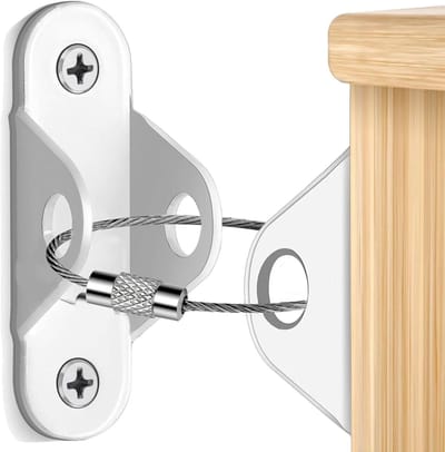 Meubelanker set - Muurbevestiging meubels - Voorkomt omvallen - Verstelbaar ontwerp - 6 sets - Wit