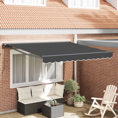 vidaXL Zijde Frame Antraciet 350 x 250 cm Polyester met PU-coating