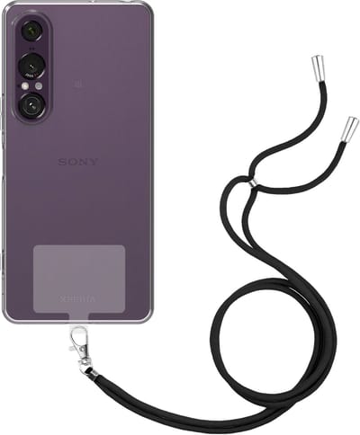 Just in Case hoesje met koord geschikt voor Sony Xperia 1 VII Hoesje met Koord - Flexibele Case - Transparant