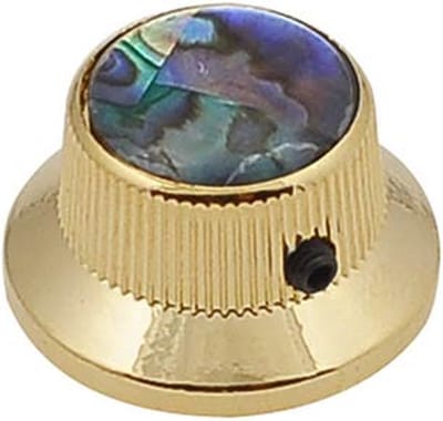 Boston KG-262 Belknop met Abalone Inleg en Gouden Afwerking