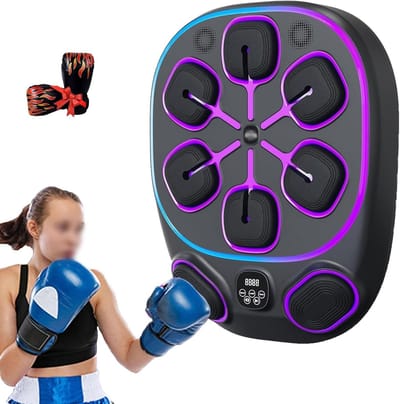 Muziek Boksmachine - Boksdoel Wandmontage - Thuis Sporten - LED Touchscreen - 48 x 61 cm - Zwart