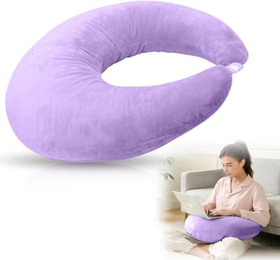 Ergonomisch Leespil, Ondersteunend Kussen voor Gaming en Werk, Armsteun Kussen voor Comfort en Ontspanning (Paars)
