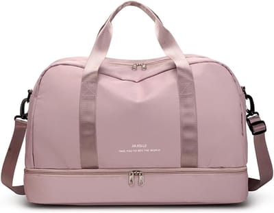 Nylon Sporttas voor Heren en Dames - Grote Duffle Bag voor Weekend, Fitness en Reizen - Roze