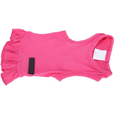 Vêtements d'été pour animaux de compagnie Chien Mignon Coton Sans Manches T-Shirt Jupe pour Animaux de Compagnie Chemise Robes Rose S pink