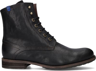 Floris van Bommel - FERRI 01.29 - Vrije tijd half-hoogHeren veterschoenHeren sneakers - Kleur: Zwart - Maat: 43.5
