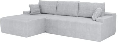 Coredo Bank - Corduroy bekleding - Links - Lichtgrijs