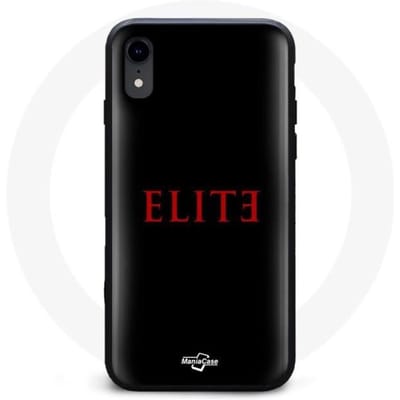 Coque - Elite - Iphone XR - Logo Rouge - Souple - Noir noir