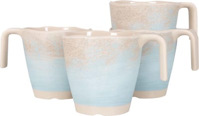Gimex Stone Line Mok - Beige - 300 ml - 4 Stuks