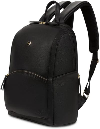 Luxe Dames Laptoptas Rugzak Vegan Leer Rood met Tabletvak