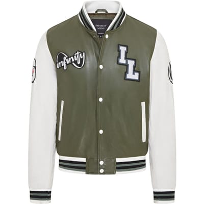 Heren honkbal leren Letterman bomberjack - Ashwood