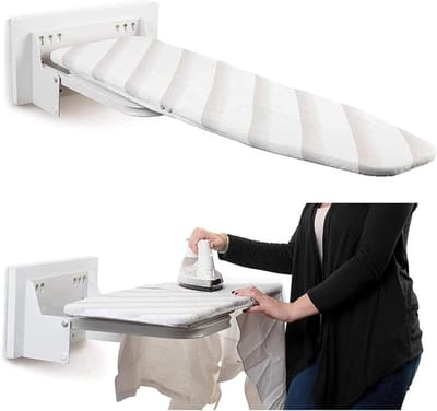 Strijkplank Wandmontage - Inklapbaar Uittrekbaar - Ruimte Besparen - 180 Graden Draaibaar - Compact Ontwerp - Wit