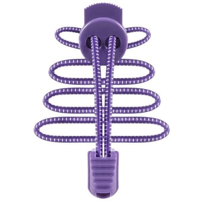 Lacets paresseux, boucle de lacet élastique à pois blancs, lacets élastiques de 3 mm, corde à lacets pour enfants sans nouage violet