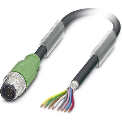 Phoenix Contact 1526981 Sensor/actuator connector, geassembleerd M12 Aantal polen (sensoren): 8 Stekker, recht 5.00 m 1 stuk(s)