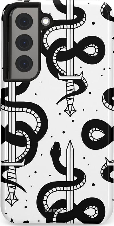 Casetastic Hoesje Geschikt voor Samsung S22 - Stijlvolle Beschermende Duo-layer Case - Sluipzwaard