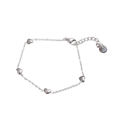 Go Dutch Label Armband bolle hartjes Silver B2288-1