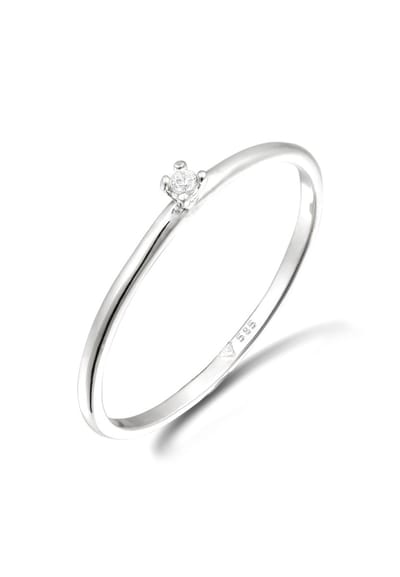 Elli PREMIUM - Ring - Verlovingsring Vrouwen Diamant Briljantgeslepen Wit 0,015 ct 585 Witgoud Bruiloft -
