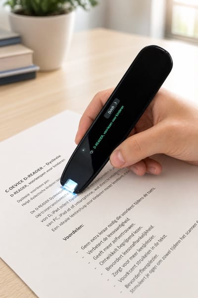 D-READER Dyslexiepen - voorleespen, leeshulp voor kinderen met dyslexie, taalachterstand of leesproblemen. Scant en leest tekst voor. Tekst naar spraak pen. Leeshulp, leespen voor dyslectische kinderen, jongeren en volwassenen. Spraakpen