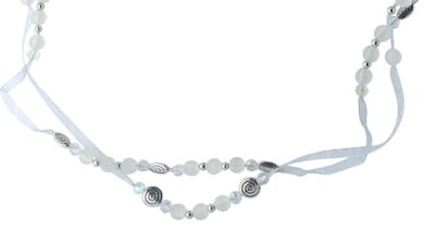 Behave - Lange ketting - Elegante stijl - Grijs wit - Dubbele rij