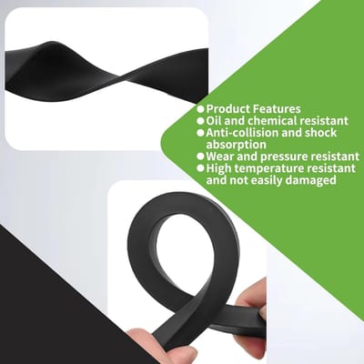 Rubberen anti-slip rol 3mm x 50mm x 1m - isolatie, anti-vibratie, industriële bescherming - voor deuren, ramen, auto en werkplaats. Duurzaam en veelzijdig.