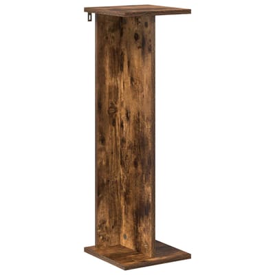 vidaXL - Plantenstand - Gerookt - eiken - 25 - x - 25,5 - x - 80,5 - cm - Bewerkt - hout