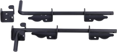 Inovra Plus - Zware Poort Grondsluiting voor Enkele en Dubbele Hekken - Poeder Gecoat Zwart - 12 Inch Metaal - Robuust Design