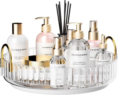 360 Graden Draaiende Make-up Organizer voor Badkamer, Grote Capaciteit Cosmetica Opslag, Perfect voor Vanity en Keuken