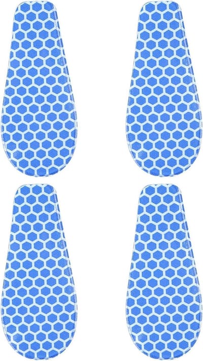 Zelfklevende Enkelbrace - Gel Kussentjes - Sport Bescherming - Ademend Polyester - 4 Paar - Transparant Blauw