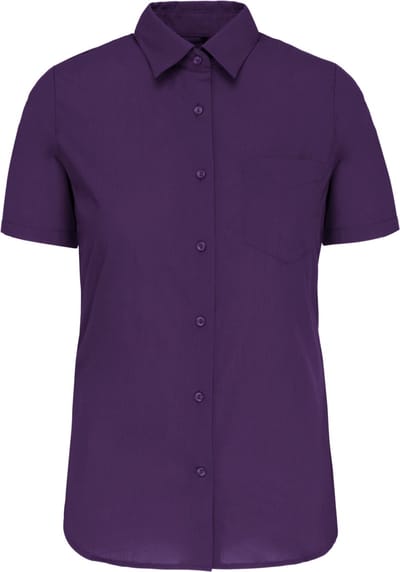 Kariban Overhemd in onderhoudsvriendelijk polykatoen-popeline korte mouwen dames K548 - purple - XXL