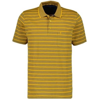 Ragman Striped Polo Fel Geel / male
