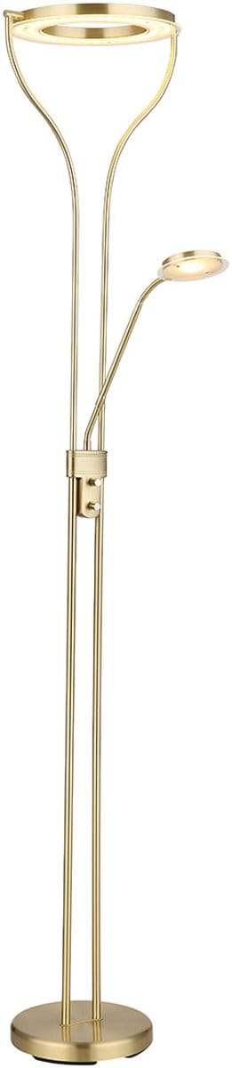Globo - vloerlamp - Ebro - messing - metaal - up- en down light - LED - 59038MD