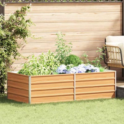 vidaXL - Verhoogde - plantenbak - Lichtbruin - 160 - x - 80 - x - 45 - cm