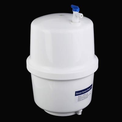Dailygoods- Wateropslagtank 12 Liter - Drukwaterreservoir - Accessoire Omgekeerde Osmose - Waterfilter Systeem - Hoogwaardige Ball Valve - Vermindert Luchtlekken - Waterreservoir