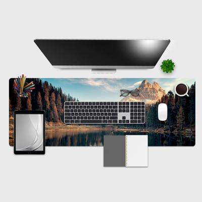 Bureau onderlegger 120x40 cm - Veerkrachtig en antislip onderlegger - Nature - 56 - Vinyle