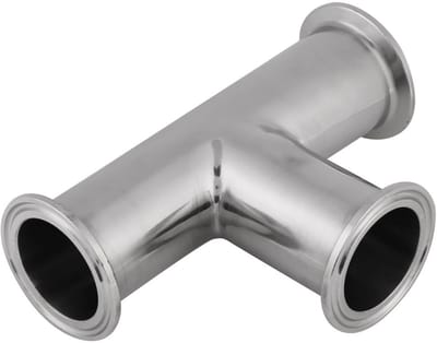 Dailygoods- Klem T-stuk 3-wegs - Roestvrij Staal 304 - Sanitair Fitting - Bevestigingsaccessoires - Corrosiebestendig - Voor buizen Φ38 mm - Sanitaire Fitting
