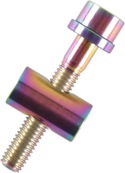 Fietszadelpen Schroef - Titanium Bout - Fietsreparatie - Precisie Schroefdraad - M5 x 30 mm - Regenboog