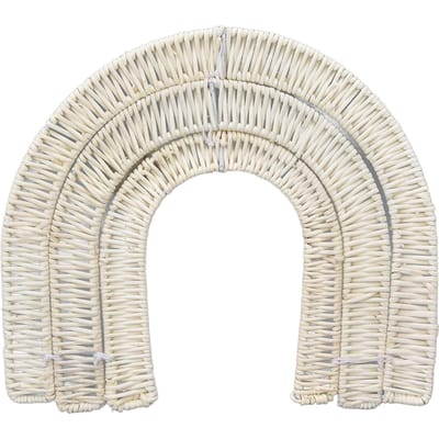 Rieten Geweven Wandhanger Slaapkamer Handgemaakt Wanddecoratie voor Woonkamer white